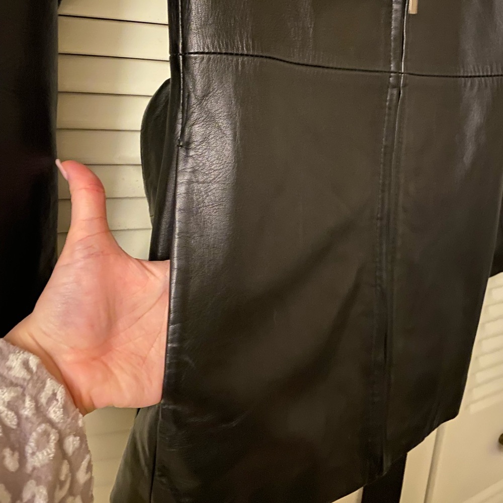 Colebrook Essentials Leather Zip Jacket W/ Tie - image 5